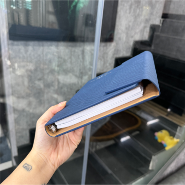 SỔ BÌA CÒNG - NẮP GẬP 3 ÉP KIM  - IN LOGO THEO YÊU CẦU