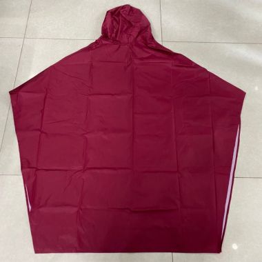 Áo Mưa Trùm Đầu Màu Đỏ Đô Có Kính – Quà Tặng Doanh Nghiệp In Logo Theo Yêu Cầu