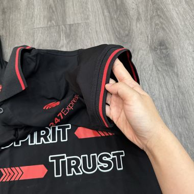 Áo Thun Polo Đen In Logo Theo Yêu Cầu