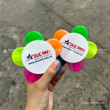 BHL 01 - Bút Highlight Hình Bông Hoa In Logo Chuyển Nhiệt - Quà Tặng Giá Rẻ