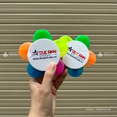 BHL 01 - Bút Highlight Hình Bông Hoa In Logo Chuyển Nhiệt - Quà Tặng Giá Rẻ