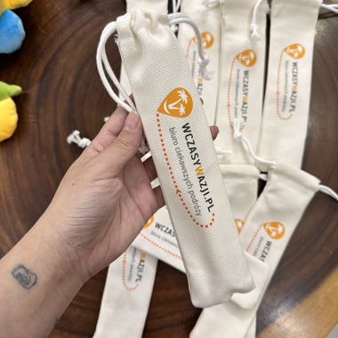 Túi Vải Canvas Đựng Bộ Ống Hút - Túi Canvas Mini Đựng Ống Hút - In Logo Theo Yêu Cầu