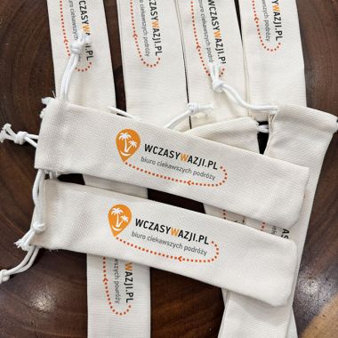 Túi Vải Canvas Đựng Bộ Ống Hút - Túi Canvas Mini Đựng Ống Hút - In Logo Theo Yêu Cầu