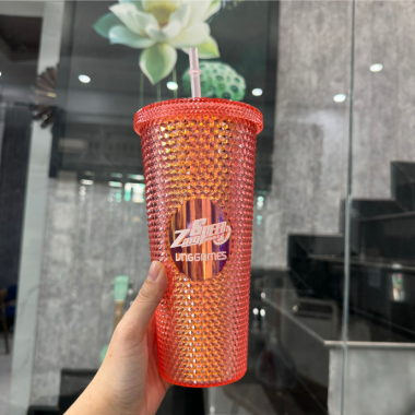 LY NHỰA GAI DUNG TÍCH 700ML - LY NHỰA KIM CƯƠNG IN LOGO THEO YÊU CẦU