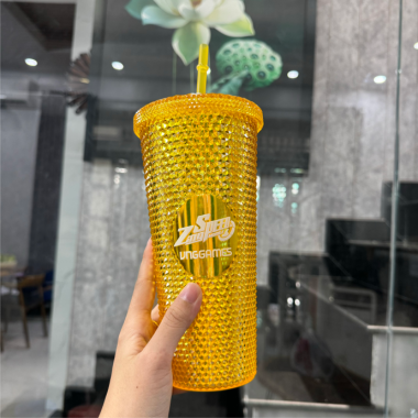 LY NHỰA GAI DUNG TÍCH 700ML - LY NHỰA KIM CƯƠNG IN LOGO THEO YÊU CẦU