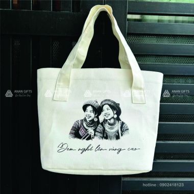 Túi Vải Canvas Hình Hộp - In Logo Theo Yêu Cầu - Sản Xuất Túi Canvas Giá Rẻ