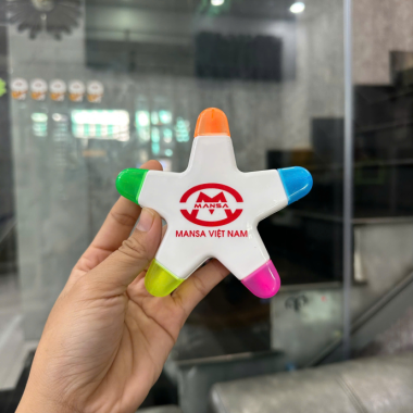 Bút Highlight Ngôi Sao In Logo Theo Yêu Cầu – Quà Tặng Văn Phòng Sáng Tạo
