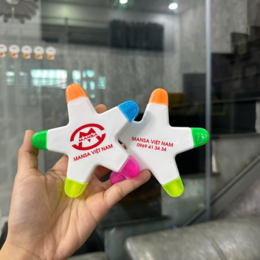Bút Highlight Ngôi Sao In Logo Theo Yêu Cầu – Quà Tặng Văn Phòng Sáng Tạo