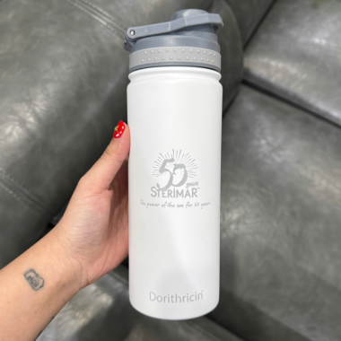 Bình Giữ Nhiệt TYESO Màu Trắng In Logo – Quà Tặng Doanh Nghiệp Hiện Đại, Sang Trọng