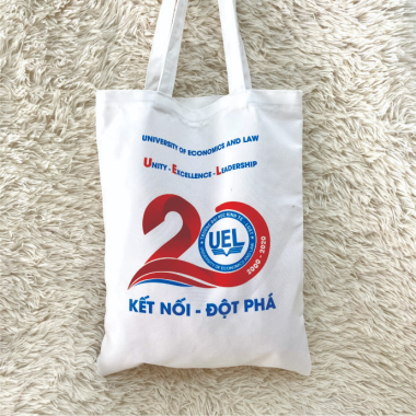 Túi tote vải canvas trắng in hình theo yêu cầu