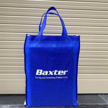 Túi vải không dệt màu xanh in logo theo yêu cầu