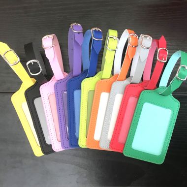 Thẻ Hành Lý Da PU Nhiều Màu – Tag Hành Lý In Logo Theo Yêu Cầu