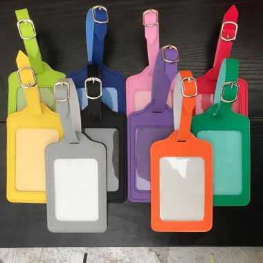 Thẻ Hành Lý Da PU Nhiều Màu – Tag Hành Lý In Logo Theo Yêu Cầu