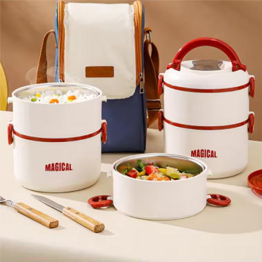 Bộ Hộp Cơm Giữ Nhiệt Magical Kèm Túi - Quà Tặng Doanh Nghiệp In & Khắc Logo