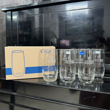 Bộ 6 Ly Thủy Tinh In Logo Theo Yêu Cầu - Sang Trọng, Giá Tốt