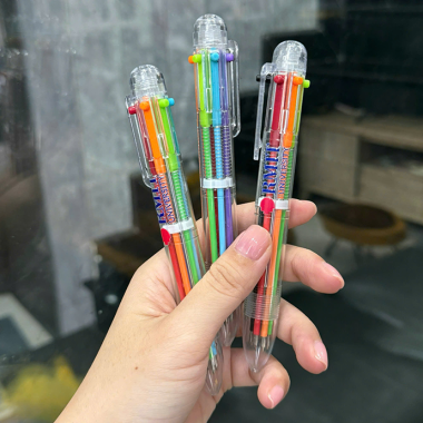 Bút Bi 6 Ngòi 6 Màu In Logo Theo Yêu Cầu - Quà Tặng Văn Phòng Độc Đáo