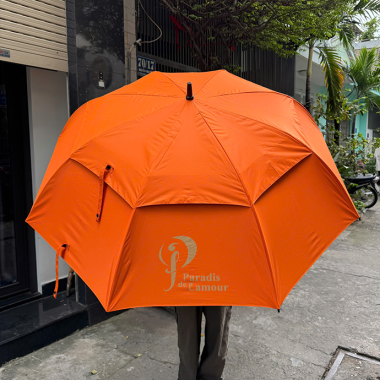 Ô Dù Cỡ Lớn Màu Cam – In Logo Paradis de L’amour