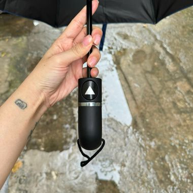 Ô Dù Gấp Gọn Màu Đen – In Logo La Trobe University