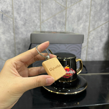 Móc Khóa Gỗ In Logo Theo Yêu Cầu - Quà Tặng Doanh Nghiệp Độc Đáo