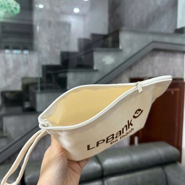 Túi Đựng Mỹ Phẩm LP BANK -  In Logo Theo Yêu Cầu - Sản Xuất Túi Mỹ Phẩm Giá Rẻ