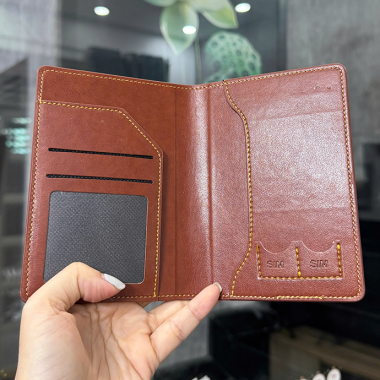 Bóp Đựng Hộ Chiếu Da PU – Passport Holder In Logo Cao Cấp