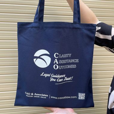 Túi Vải Canvas Màu Xanh Đen In Logo Theo Yêu Cầu – Lịch Lãm & Bền Đẹp