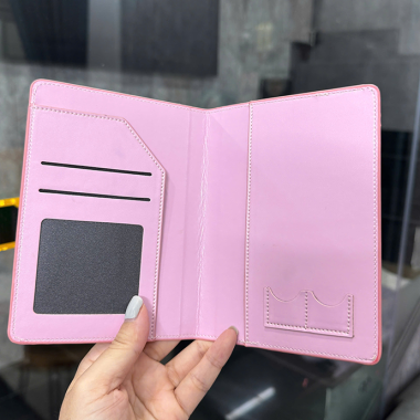 Bóp Đựng Hộ Chiếu Da PU – Passport Holder In Logo Cao Cấp