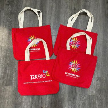 Túi Vải Canvas Màu Đỏ In Logo Theo Yêu Cầu – Nổi Bật & Thời Trang