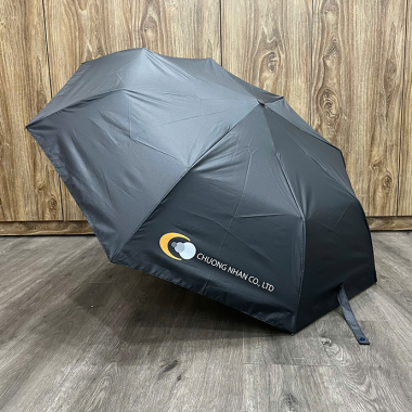 Ô Dù Gấp Gọn Màu Đen – In Logo CHUONG NHAN CO., LTD