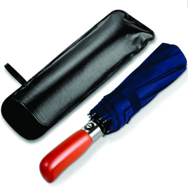 Ô Gấp 3 Tay Cầm Gỗ – Có Bao Da Cao Cấp – Quà Tặng Doanh Nghiệp Sang Trọng