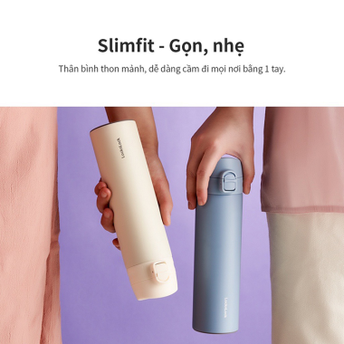 Bình Giữ Nhiệt Slim Fit LocknLock 400 ml Mở Nắp One‑Touch In Logo