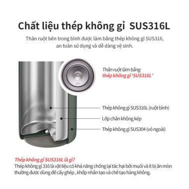 Bình Giữ Nhiệt Slim Fit LocknLock 400 ml Mở Nắp One‑Touch In Logo