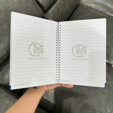 Sổ Tay Gáy Xoắn Bìa Cứng In Logo Theo Yêu Cầu