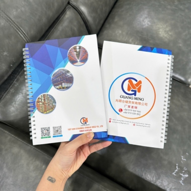 Sổ Tay Gáy Xoắn Bìa Cứng In Logo Theo Yêu Cầu