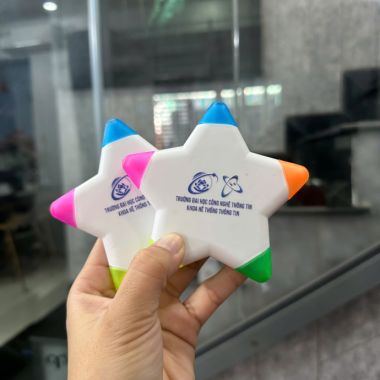 Bộ Bút Dạ Quang Nhiều Hình Dạng In Logo Theo Yêu Cầu