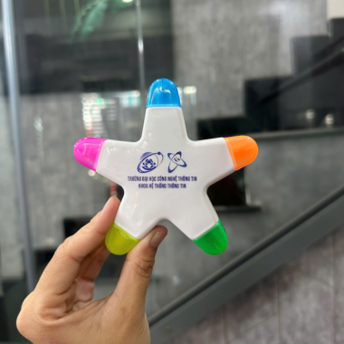 Bộ Bút Dạ Quang Nhiều Hình Dạng In Logo Theo Yêu Cầu