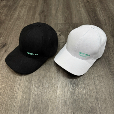 Mũ Lưỡi Trai Thêu Logo Skoda – Màu Đen/Trắng – In Logo Theo Yêu Cầu