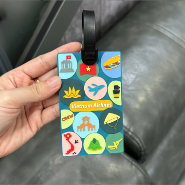 Thẻ Hành Lý Cao Su Dẻo Vietnam Airlines In Logo – In Theo Yêu Cầu