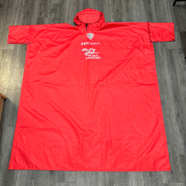 Áo Mưa Cánh Dơi In Logo – Chất Liệu Dày, Màu Đỏ Nổi Bật