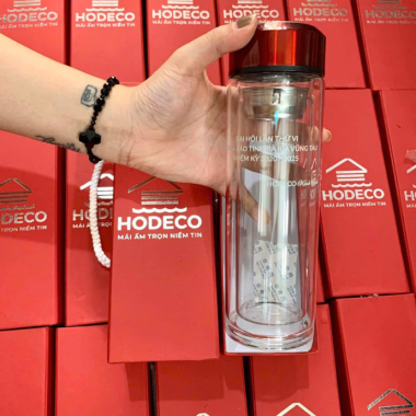 Bình Thủy Tinh 2 Lớp Có Lọc Trà – In Logo Theo Yêu Cầu, Quà Tặng Doanh Nghiệp Sang Trọng