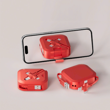 Cáp Sạc Nhanh 3 Trong 1 Tích Hợp Giá Đỡ – Thiết Kế Nhỏ Gọn, Đa Năng