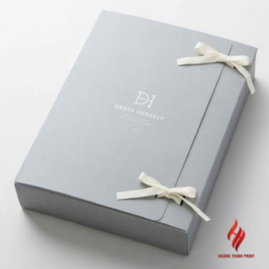 Hộp Quà Cứng Cột Nơ – In Logo Theo Yêu Cầu, Sang Trọng Và Tinh Tế