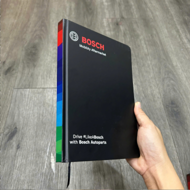 Sổ Tay In Logo Bìa Cứng Bosch – Sang Trọng, Chuyên Nghiệp, Tặng Đối Tác