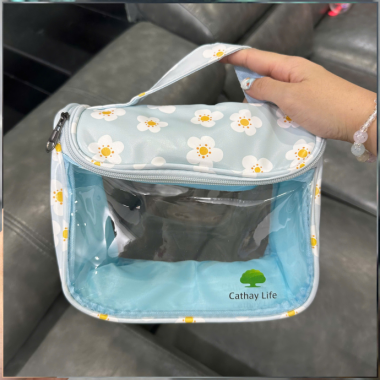 Túi Đựng Mỹ Phẩm Trong Suốt In Logo Cathay Life – Nhiều Màu Dễ Thương, Tiện Dụng Khi Du Lịch