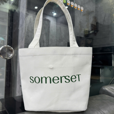 Túi Vải Bố Trắng In Logo Somerset – Tối Giản, Thanh Lịch, Sang Trọng