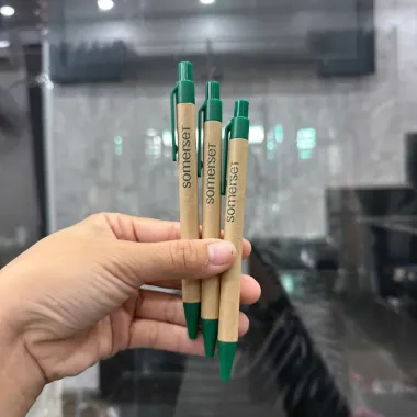 Bút Giấy Kraft In Logo – Bút Quảng Cáo Thân Thiện Môi Trường