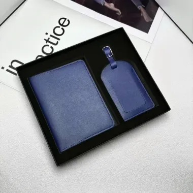 Bộ Passport Cover & Tag Hành Lý Da PU Cao Cấp In Logo Theo Yêu Cầu