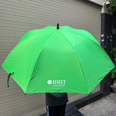 Ô Dù Cầm Tay Màu Xanh Lá – In Slogan Theo Yêu Cầu, Chống Nắng Mưa