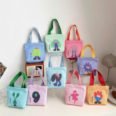 Túi Vải Đựng Bình Nước – In Logo Theo Yêu Cầu, Nhiều Màu Dễ Thương