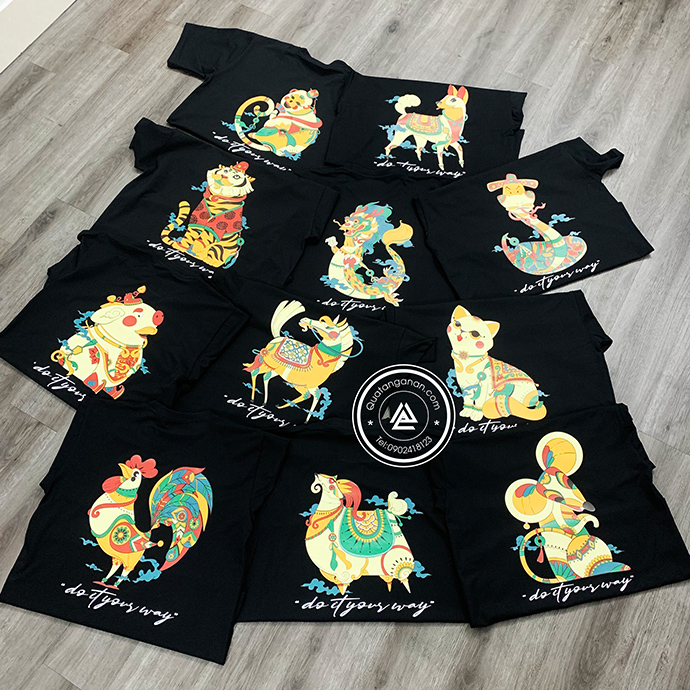 Áo Thun 12 Con Giáp - In & Thêu Logo Theo Yêu Cầu